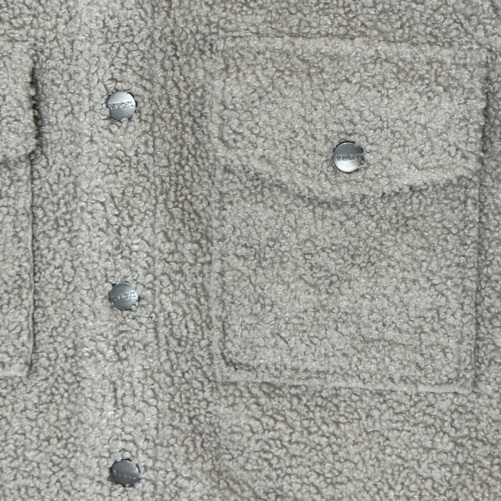 Vuori Sycamore Sherpa Long Shirt Jacket in Dark Salt Beige Women’s XS VW541 $168 - Picture 6 of 8